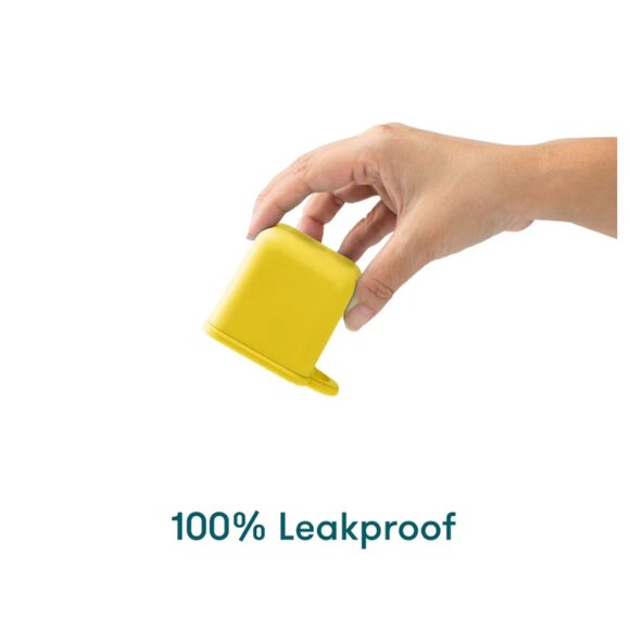 NWT OmieDip Leakproof Containers Silicone (SET of 2, Yellow & Red) - Picture 2 of 13